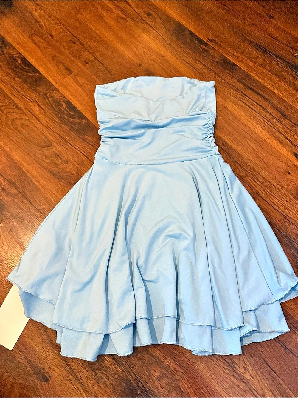 Strapless Mini Dress in Blue Like New